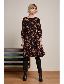 Betty Rivera Bellsleeve jurk in zwart