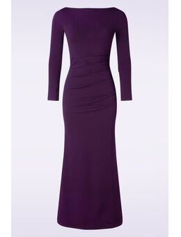 Sage maxi jurk in aubergine