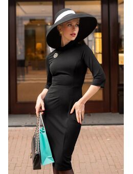 Topvintage exclusive ~ Sandra pencil jurk in zwart