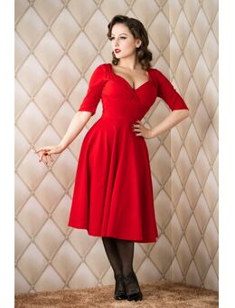 Trixie Doll swing jurk in rood