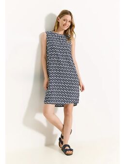 Dames Zomerjurk met print in Wit, Gr: XS