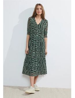 Dames Mesh midi-jurk in Groen, Gr: XXL