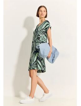 Dames Zomerjurk met print in Groen, Gr: XL