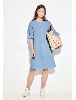 Dames Mousseline jurk in Blauw, Gr: L