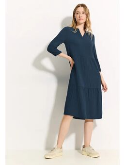 Dames Tuniekjurk met structuur in Blauw, Gr: S