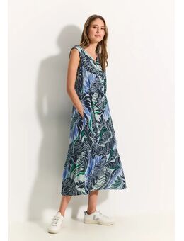 Dames Zomerjurk met print in Blauw, Gr: L