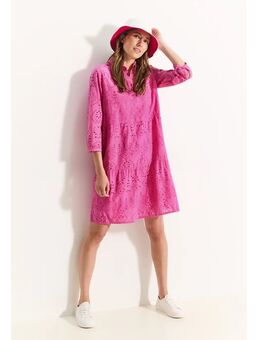 Dames Jurk met borduursel in Pink, Gr: XL