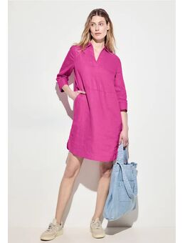 Dames Zomerse linnen jurk in Pink, Gr: S