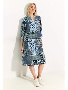 Dames Tuniekjurk met print in Blauw, Gr: L