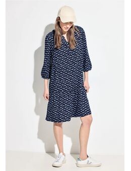 Dames Tuniekjurk met print in Blauw, Gr: L