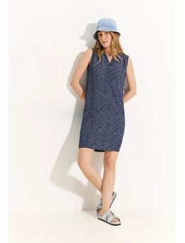 Dames Jurk met print en structuur in Blauw, Gr: L