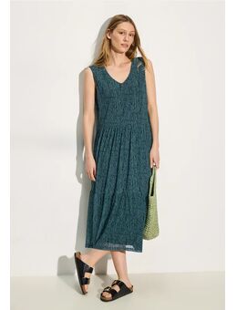 Dames Mesh jurk met print in Groen, Gr: S