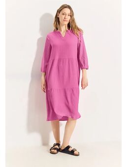 Dames Tuniekjurk met structuur in Pink, Gr: M