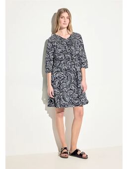 Dames Tuniekjurk met print in Zwart, Gr: L