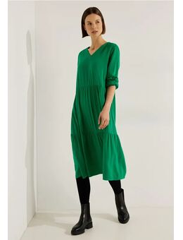 Dames Dobby maxi-jurk in Groen, Gr: XL