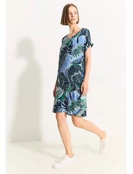 Dames Zomerjurk met print in Blauw, Gr: L