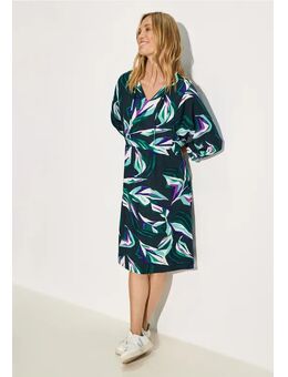 Dames Viscose jurk met print in Groen, Gr: L