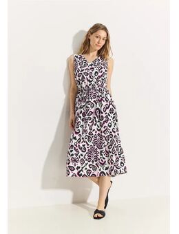 Dames Zomerjurk met print in Wit, Gr: XL