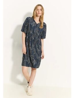 Dames Zomerjurk met print in Blauw, Gr: L