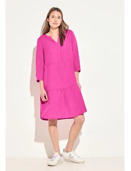 Dames Linnen tuniekjurk in Pink, Gr: XS