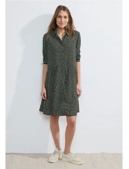 Dames Jurk met onopvallende print in Groen, Gr: XL