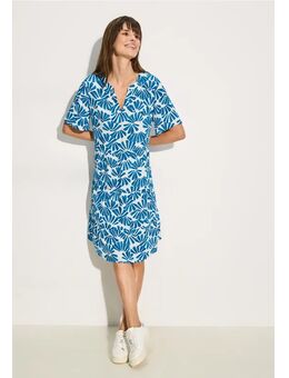 Dames Tuniekjurk met print in Blauw, Gr: XS