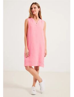 Dames Linnen jurk in Pink, Gr: XL