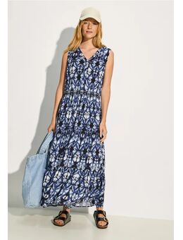 Dames Maxi-jurk met print in Blauw, Gr: XS