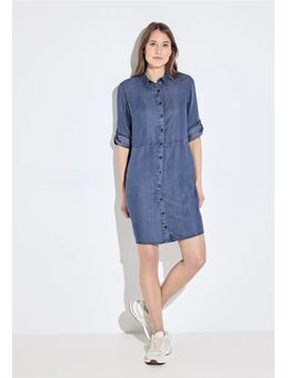 Dames Lyocell jurk in Blauw, Gr: L