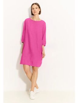 Dames Linnen jurk in Pink, Gr: XS