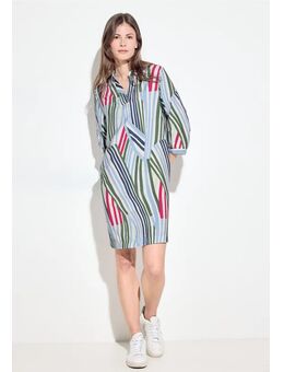 Dames Mousseline jurk in Wit, Gr: XS