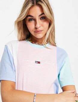 Pastel Collection - T-shirtjurk met kleurvlakken-Roze