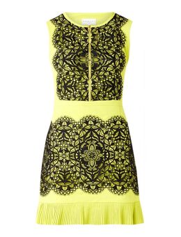 Lanna Lace Dress Chartreuse 08