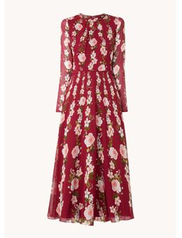 Rosabelle maxi jurk van zijde met bloemenprint