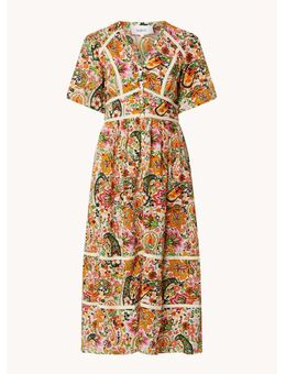 Benja maxi jurk met bloemenprint en V-hals