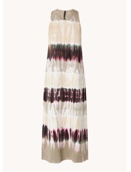 Maxi jurk van biologisch katoen met tie-dye dessin