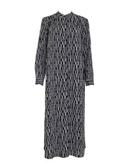 Blousejurk Philippa Maxi Dress met all over print zwart/grijs