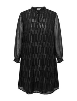 Semi-transparante A-lijn jurk CAROUGE met all over print zwart