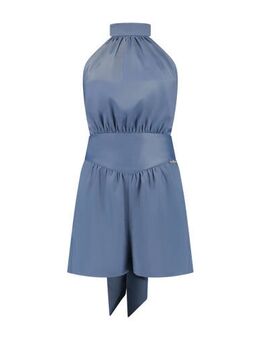 Satijnen playsuit blauw