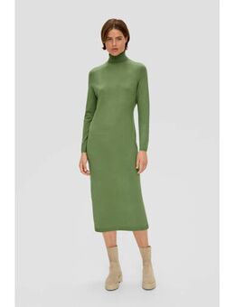 Fijngebreide jurk groen