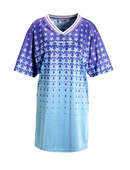 T-shirtjurk Taylie met sterren blauw/lila