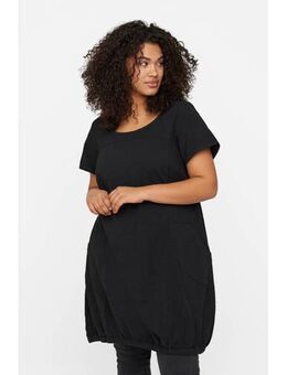 Korte jurk met elastische boord JEASY zwart