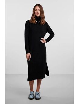 Gebreide jurk PCJULIANA van gerecycled polyester zwart
