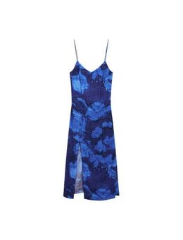 Jurk met all over print blauw