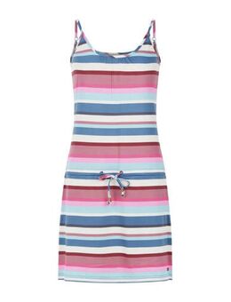 Gestreepte jurk roze/blauw/wit