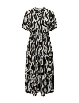 Maxi jurk PIPER met grafische print zwart/wit