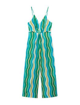 Jumpsuit met grafische print groen/blauw/oranje