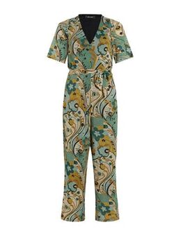 Jumpsuit Zita Jumpsuit Frenzy met all over print groen/creme