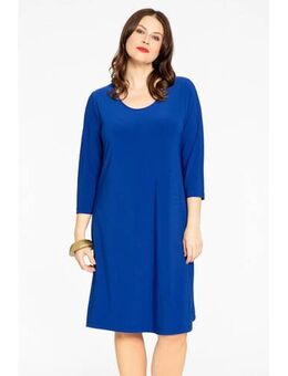 Travelstof jurk blauw
