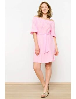 Off shoulder jurk lichtroze